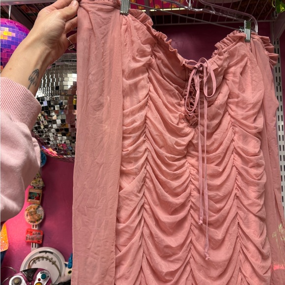 Fashion Nova Blush Ruched Mini Dress - Picture 2 of 6